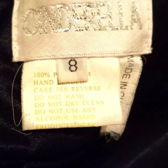 Cinderella Strapless Gown Size 8 – Black Pink Jeweled Prom Holiday Formal Dress - Picture 7 of 9